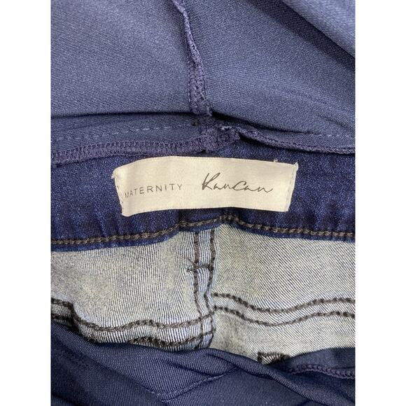 KanCan Maternity Jeans Sz 13/30 Dark Wash Stretch Denim Distressed Skinny Leg - Picture 7 of 11